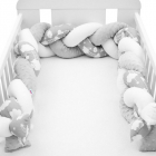 Protectie laterala New Baby pentru patut tip bumper impletit 225 cm Gr