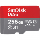 Card microSDXC SanDisk Ultra 256GB clasa 10 UHS I SD Adapter