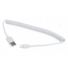 Cablu de date USB MicroUSB 1 8m White