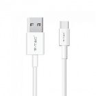 Cablu de date 8486 Silver Edition USB tip C 1m Alb