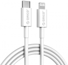 Cablu de date adaptor Orico CL01 10 USB C Male la Lightning Male 1 m W