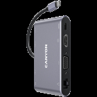 CANYON 8 in 1 USB C hub with 1 HDMI 4K 30Hz 1 VGA 1 Type C PD charging