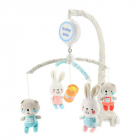 Carusel muzical Baby Mix pentru patut cu 5 jucarii din plus Bears and 