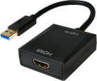 Adaptor Logilink 1x USB 3 0 Male 1x HDMI Female Black