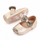 Pantofiori aurii cu sclipici pentru fetite