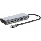 Statie HUB USB C 4 In 1 Pentru Laptop Gri