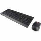 Kit Wireless Lenovo Tastatura USB Black Mouse Optic USB Negru