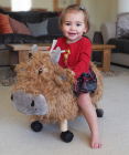 Jucarie Ride on animal toy vacuta Hubert Highland pentru copii Little 