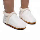 Pantofiori albi imblaniti pentru fetite Lulu