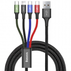 Cablu Date Incarcare Rapid 4 in 1 2x USB Type C Lightning Micro USB 3 