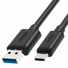 Cablu Date Incarcare USB A USB C 1 0m Negru