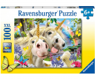 Puzzle 100 piese XXL Don t Worry Be Happy Selfie Unicorns