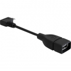 Cablu MicroUSB B USB 2 0 A 11cm Negru