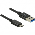 Cablu Date USB3 1 St C Male USB Type A Male 1m Gen2 10Gbps Negru