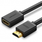 Cablu de date HD107 HDMI tata HDMI mama 4K 60Hz 10 2Gbps 1 m Negru