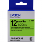 Consumabil Epson Banda etichete LK 4GBF 12 mm Black on Fluorescent Gre