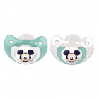 Set 2 suzete ortodontice Disney Mickey din silicon cu capac de protect