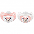 Set 2 suzete ortodontice Disney Minnie din silicon cu capac de protect