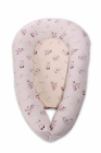 Baby Nest 3 in 1 cu husa din bumbac ranforce Beige Bunnies