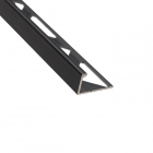 Profil de terminatie gresie faianta SET S51 BLK aluminiu negru 10 mm x