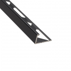 Profil de terminatie gresie faianta SET S52 BLK aluminiu negru 12 mm x