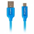Cablu Date Incarcare USB A Micro USB B Plastic 1m Albastru