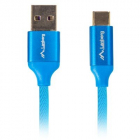 Cablu Date Incarcare USB C USB A 0 5m Albastru