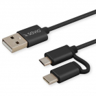 Cablu Date Incarcare USB A USB C Micro USB B 1m Negru