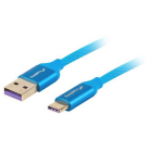 Cablu Date Incarcare USB A USB C 0 5m Albastru