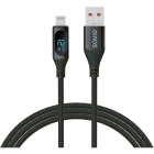 Cablu Date Incarcare USB A Lightning LCD 1m Negru