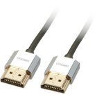 Cablu video LINDY CROMO Slim HDMI Male HDMI Male v2 0 2m negru arginti