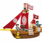 Set Cuburi de Construit Ecoiffier Barca Piratilor Abrick