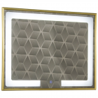 Oglinda baie Badenmob MD4 iluminare LED touch rama aurie 80 x 60 cm