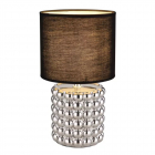 Lampa Globo Valentino Crom ceramica textil 1 x E14 40 W negru diametru