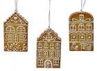 Ornament brad House Polyresin Flat Biscuit mai multe modele
