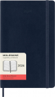 Agenda 2024 12 Month Daily Large Soft Cover Sapphire Blue