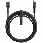 Cablu de date Kevlar 2x USB Type C 100W 3m Negru