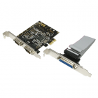 Card PCI Express adaptor la 2 x SERIAL RS232 1 x PARALEL Logilink PC00
