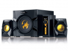 BOXE 2 1 GENIUS SW G2 1 3000 RMS 15Wx2 40Wx1 yellow amp black control 