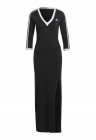 Rochie maxi cu model cu slit Adicolor Classics - Alb/Negru