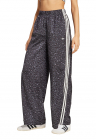 Pantaloni evazati cu animal print si talie inalta - Alb/Negru/Gri inchis