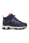Ghete cu logo discret - Negru/Violet prafuit/Bleumarin