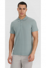 Tricou polo barbat kaki - bumbac - croiala regulata - gri