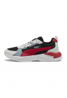 Pantofi sport X-Ray 3 de plasa cu garnituri de piele ecologica - Rosu/Negru