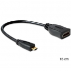 Cablu Delock HDMI High Speed cu Ethernet HDMI micro D tata la HDMI mam