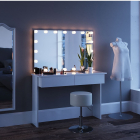SEA252 Set Masa alba toaleta moderna 120 cm cosmetica machiaj oglinda 