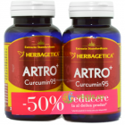 Pachet Artro Curcumin 95 60cps 50 reducere la al doilea produs