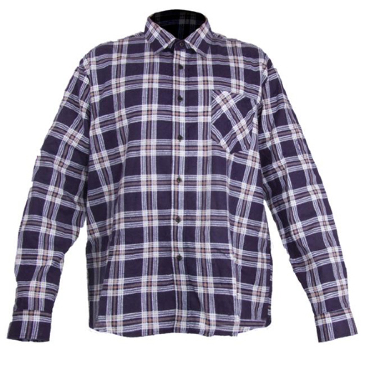 Camasa lucru flanel cu carouri violete - s/h-164