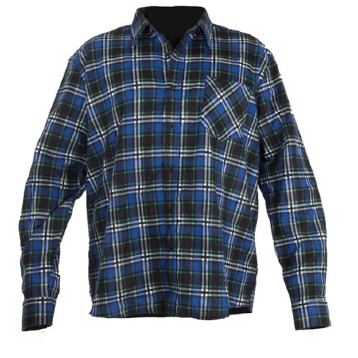 Camasa lucru flanel cu carouri albastre - s/h-164