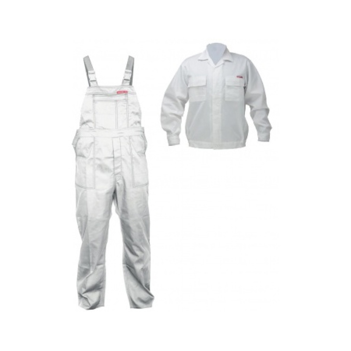 Costum salopeta combinat / alb - l/h-188